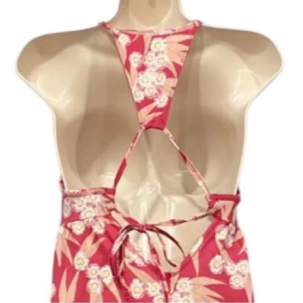 NEW Patagonia Women XS Dress Edisto Reef‎ Pink Floral Tie Racerback Tropical - Picture 5 of 8